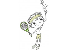 Stickdatei - Tennis Junge